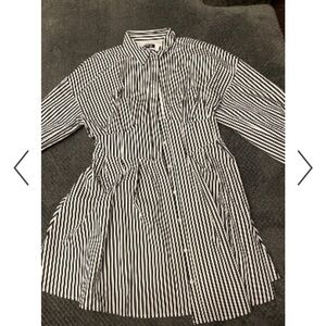 Express Black and White Striped Mini Dress
